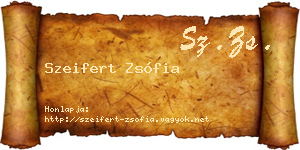Szeifert Zsófia névjegykártya