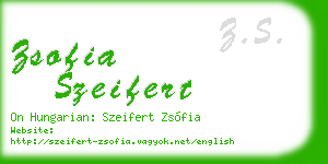 zsofia szeifert business card